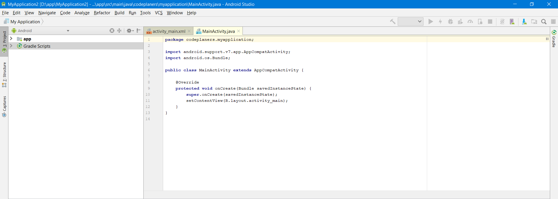 How to Create a project with Android Studio