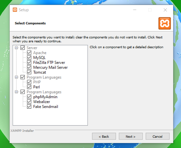 XAMPP Installation process