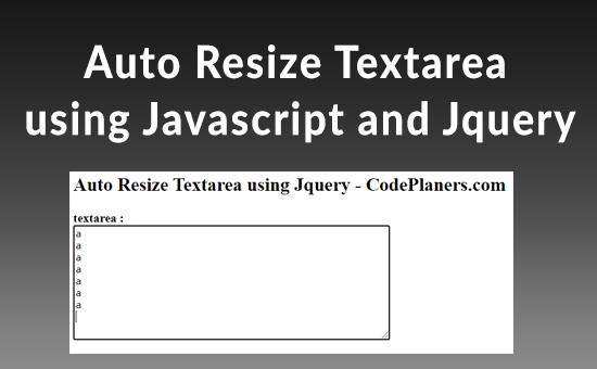 How To Make Textarea Auto Resize Using Javascript Itsolutionstuff Com