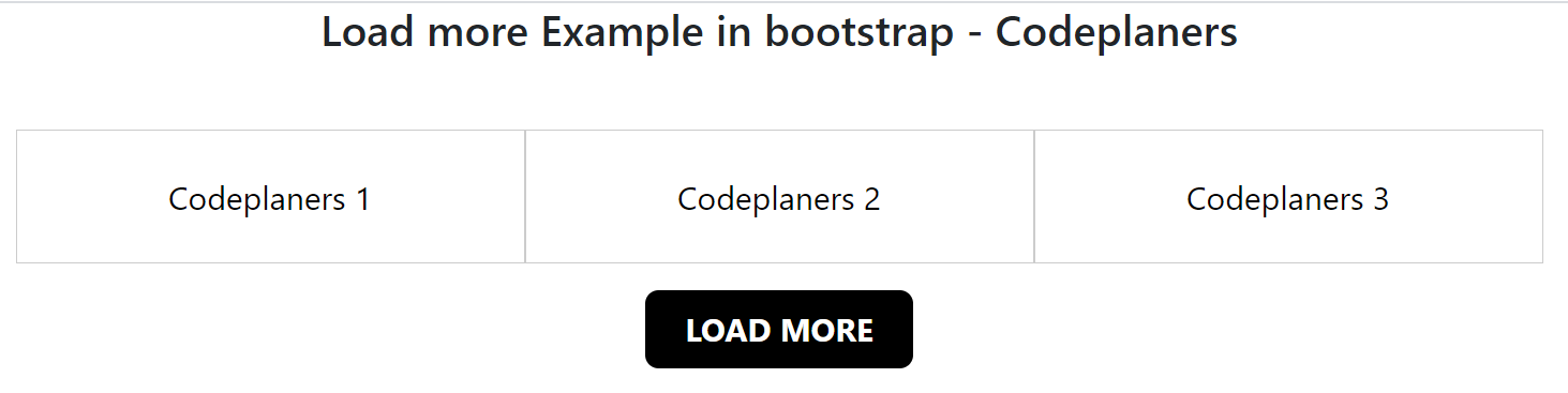 Load more Example in bootstrap