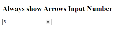 Always show Arrows Input Number