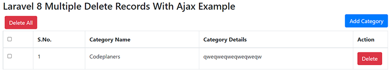 Laravel 8 Multiple Delete Records With Ajax Example